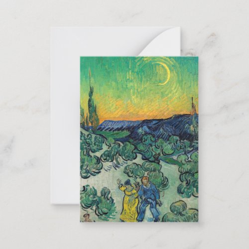 Vincent van Gogh _ Moonlit Landscape with Couple Note Card