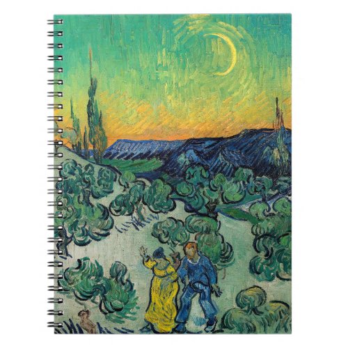 Vincent van Gogh _ Moonlit Landscape with Couple Notebook