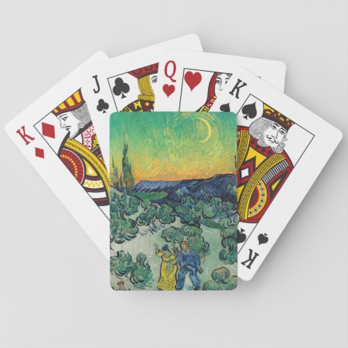 Vincent van Gogh _ Moonlit Landscape with Couple Poker Cards