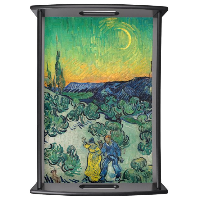 Vincent van Gogh - Moonlit Landscape with Couple Serving Tray (Creator Uploaded)