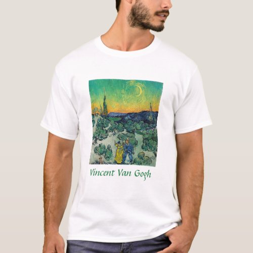 Vincent van Gogh _ Moonlit Landscape with Couple T_Shirt
