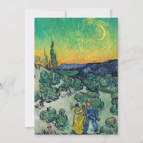 Vincent van Gogh _ Moonlit Landscape with Couple Thank You Card