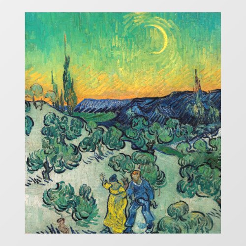 Vincent van Gogh _ Moonlit Landscape with Couple Window Cling