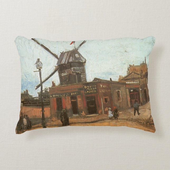 Vincent van Gogh - Moulin de la Galette, Windmill Accent Pillow (Front)