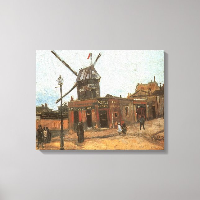 Vincent van Gogh - Moulin de la Galette, Windmill Canvas Print (Front)