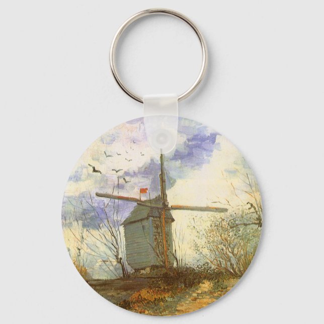 Vincent van Gogh - Moulin de la Galette, Windmill Keychain (Front)