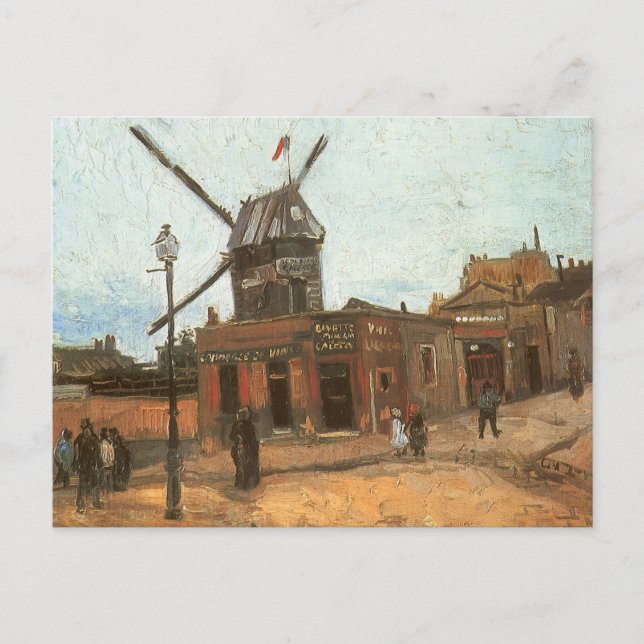 Vincent van Gogh - Moulin de la Galette, Windmill Postcard (Front)