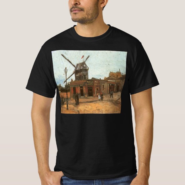 Vincent van Gogh - Moulin de la Galette, Windmill T-Shirt (Front)