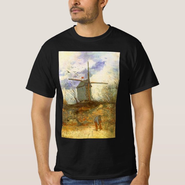 Vincent van Gogh - Moulin de la Galette, Windmill T-Shirt (Front)