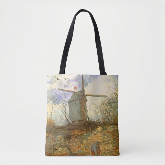 Vincent van Gogh - Moulin de la Galette, Windmill Tote Bag (Front)