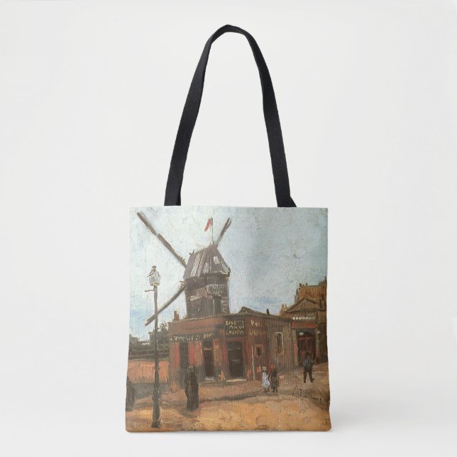 Vincent van Gogh - Moulin de la Galette, Windmill Tote Bag (Front)