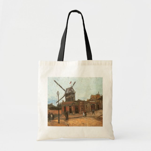 Vincent van Gogh - Moulin de la Galette, Windmill Tote Bag (Front)