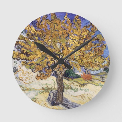 Vincent van Gogh  Mulberry Tree 1889 Round Clock