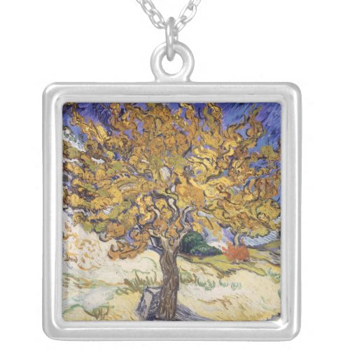 Vincent van Gogh  Mulberry Tree 1889 Silver Plated Necklace