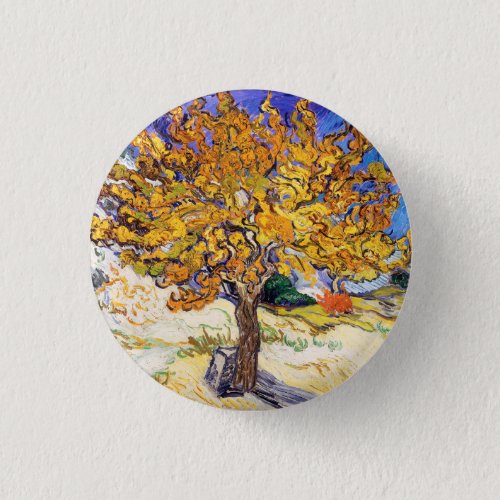 Vincent Van Gogh Mulberry Tree Fine Art Button