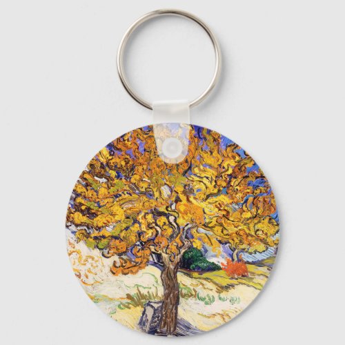 Vincent Van Gogh Mulberry Tree Fine Art Keychain