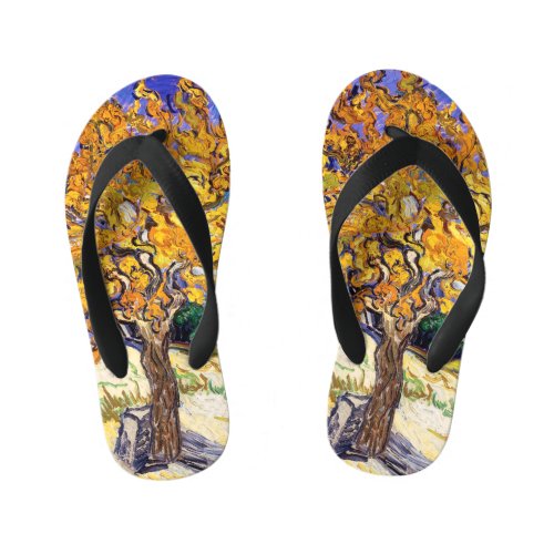 Vincent Van Gogh Mulberry Tree Fine Art Kids Flip Flops