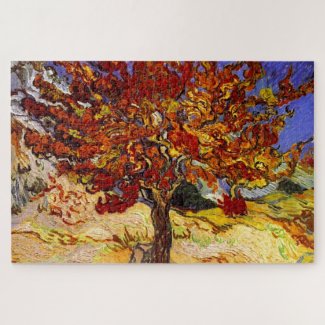 Vincent Van Gogh Mulberry Tree Fine Art Painting Jigsaw Puzzle