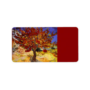 Vincent Van Gogh Mulberry Tree Fine Art Painting Label