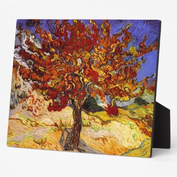 Vincent Van Gogh Mulberry Tree Fine Art Painting Plaque by artfoxx at Zazzle