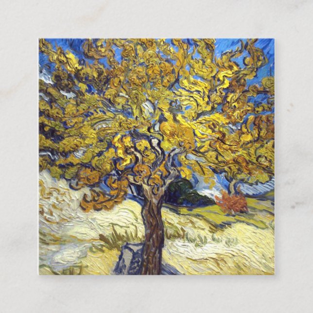 Vincent Van Gogh - Mulberry Tree Square Business Card (Front)