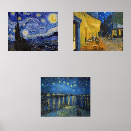 Vincent Van Gogh _ Night Masterpieces Selection Wall Art Sets