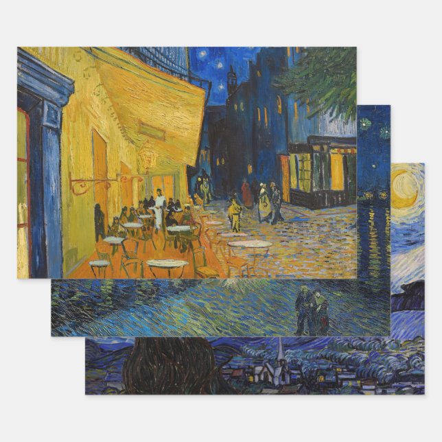 Vincent Van Gogh - Night Masterpieces Selection Wrapping Paper Sheets (Set)