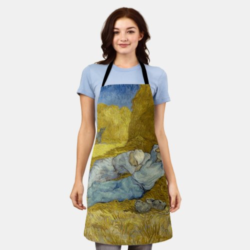 Vincent Van Gogh _ Noon Rest from work  Siesta Apron