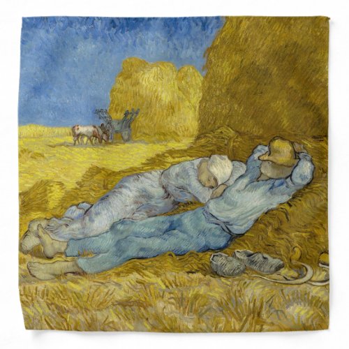 Vincent Van Gogh _ Noon Rest from work  Siesta Bandana