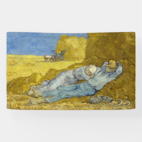 Vincent Van Gogh _ Noon Rest from work  Siesta Banner