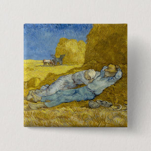 Vincent Van Gogh - Noon, Rest from work / Siesta Button