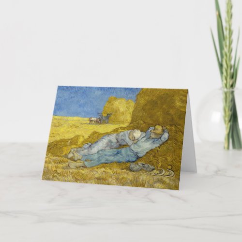 Vincent Van Gogh _ Noon Rest from work  Siesta Card
