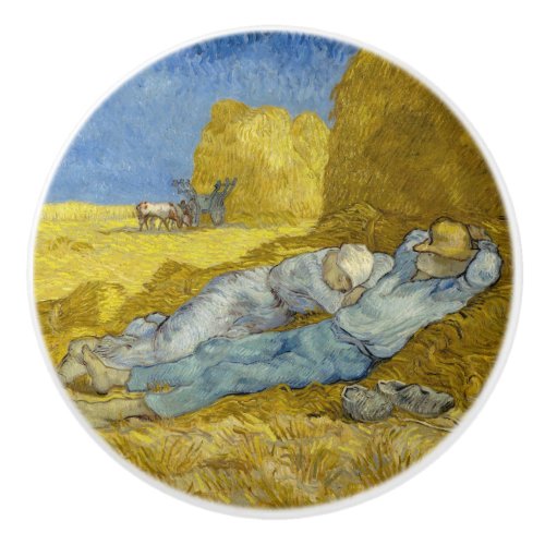 Vincent Van Gogh _ Noon Rest from work  Siesta Ceramic Knob