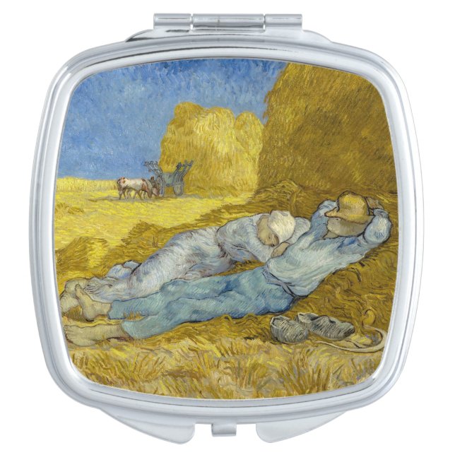 Vincent Van Gogh - Noon, Rest from work / Siesta Compact Mirror (Front)