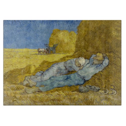 Vincent Van Gogh _ Noon Rest from work  Siesta Cutting Board