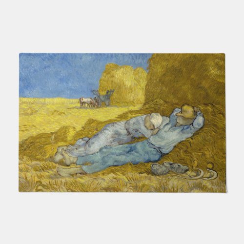Vincent Van Gogh _ Noon Rest from work  Siesta Doormat