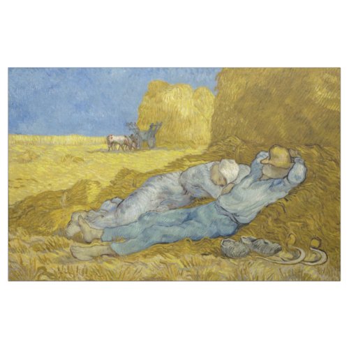 Vincent Van Gogh _ Noon Rest from work  Siesta Fabric
