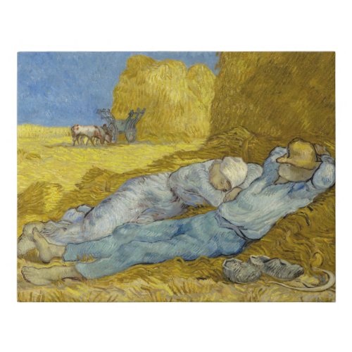 Vincent Van Gogh _ Noon Rest from work  Siesta Faux Canvas Print