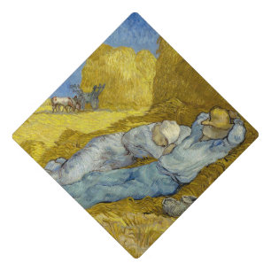 Vincent Van Gogh - Noon, Rest from work / Siesta Graduation Cap Topper