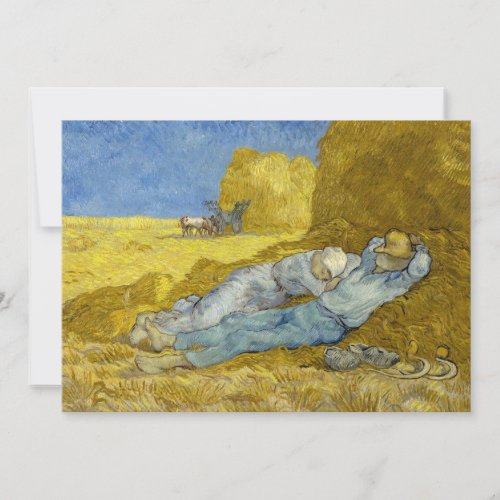 Vincent Van Gogh _ Noon Rest from work  Siesta Invitation