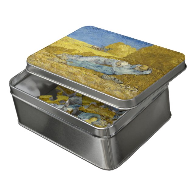 Vincent Van Gogh - Noon, Rest from work / Siesta Jigsaw Puzzle (Lid Open)