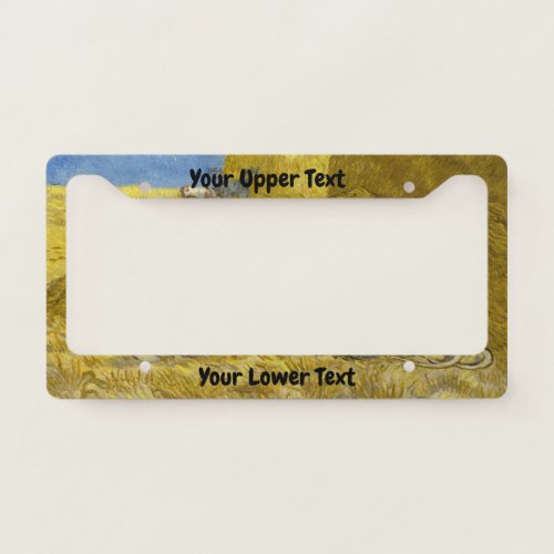 Vincent Van Gogh _ Noon Rest from work  Siesta License Plate Frame