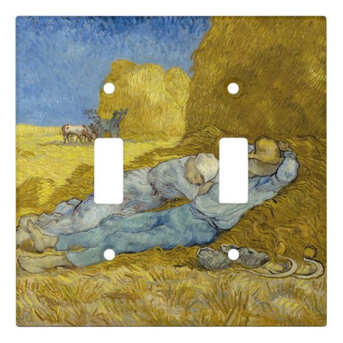 Vincent Van Gogh _ Noon Rest from work  Siesta Light Switch Cover
