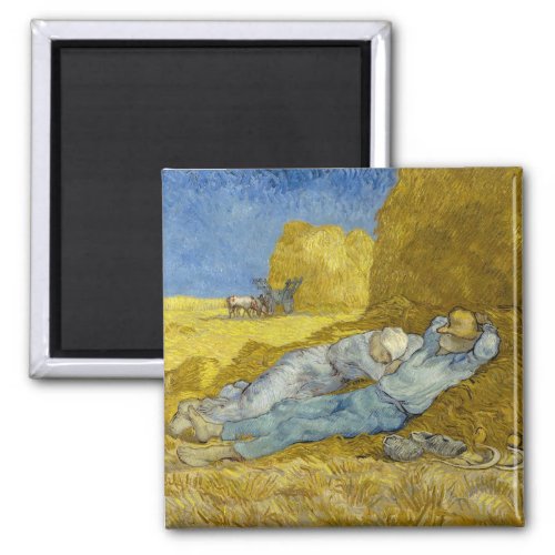 Vincent Van Gogh _ Noon Rest from work  Siesta Magnet