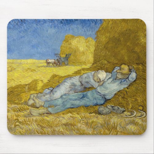 Vincent Van Gogh _ Noon Rest from work  Siesta Mouse Pad