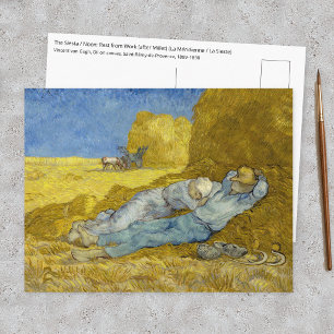 Vincent Van Gogh - Noon, Rest from work / Siesta Postcard