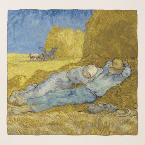 Vincent Van Gogh _ Noon Rest from work  Siesta Scarf