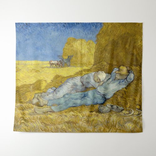 Vincent Van Gogh _ Noon Rest from work  Siesta Tapestry