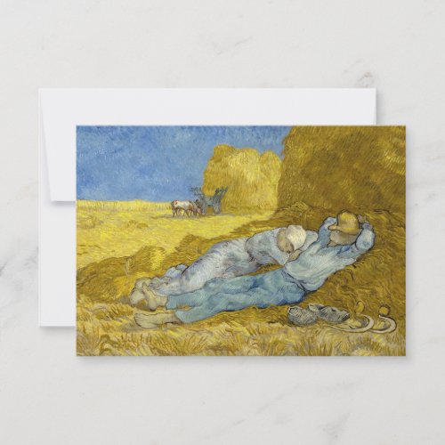 Vincent Van Gogh _ Noon Rest from work  Siesta Thank You Card