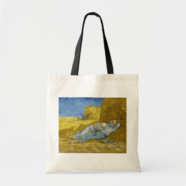 Vincent Van Gogh - Noon, Rest from work / Siesta Tote Bag (Front)